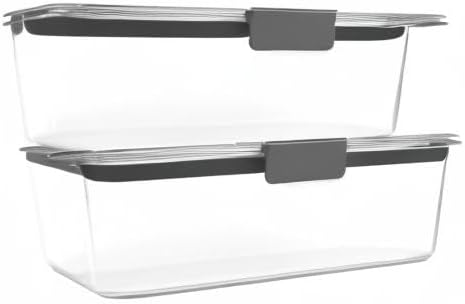 Rubbermaid Brilliance Food Storage Containers BPA Free Airtight Lids Ideal for Lunch Meal Prep & Leftovers Set of 5 (3.2 Cup)
