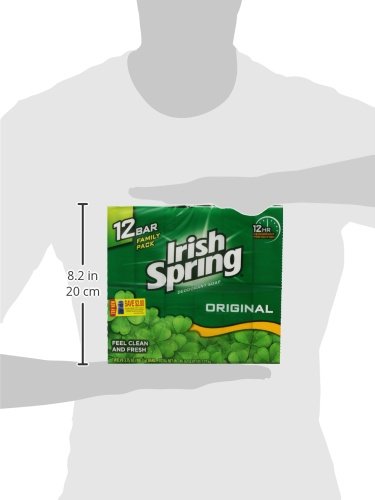 Irish Spring Bar Soap for Men, Original Clean, Smell Fresh and Clean for 12 Hours, Men Soap Bars for Washing Hands and Body, Mild for Skin, Recyclable Carton, 3.7 Ounce - 3 Count (Pack of 8)