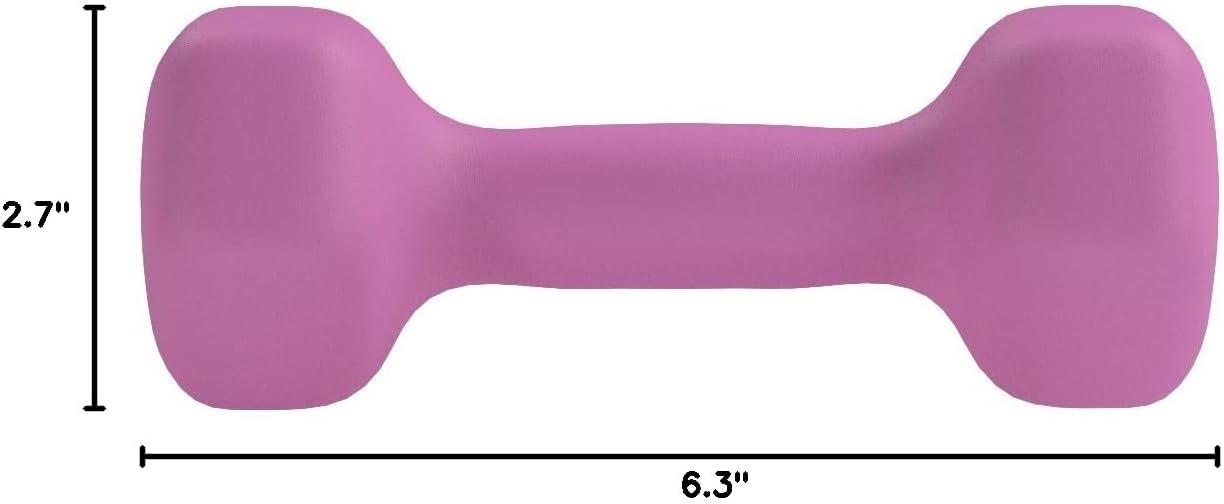 Basics Neoprene Dumbbell Hand Weights for Exercise and Muscle Toning