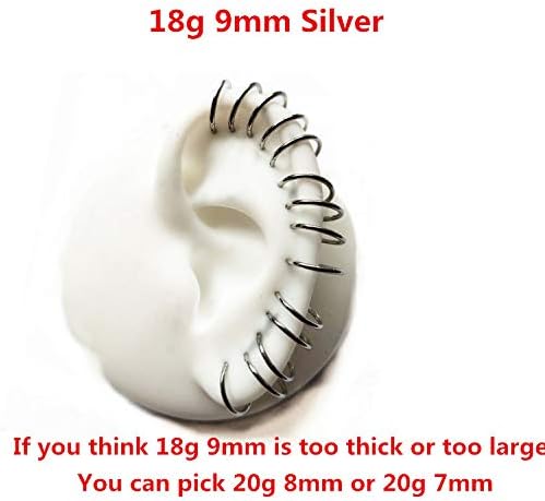 ORANGELOVE Hypoallergenic Nose Rings 20G 18G 16G 14G 12G 10G 8G 316l Surgical Steel Septum Jewelry Hinged Segment Ring Body Piercing Nose Hoop Lip Rings Nose Helix Cartilage Rook Earrings