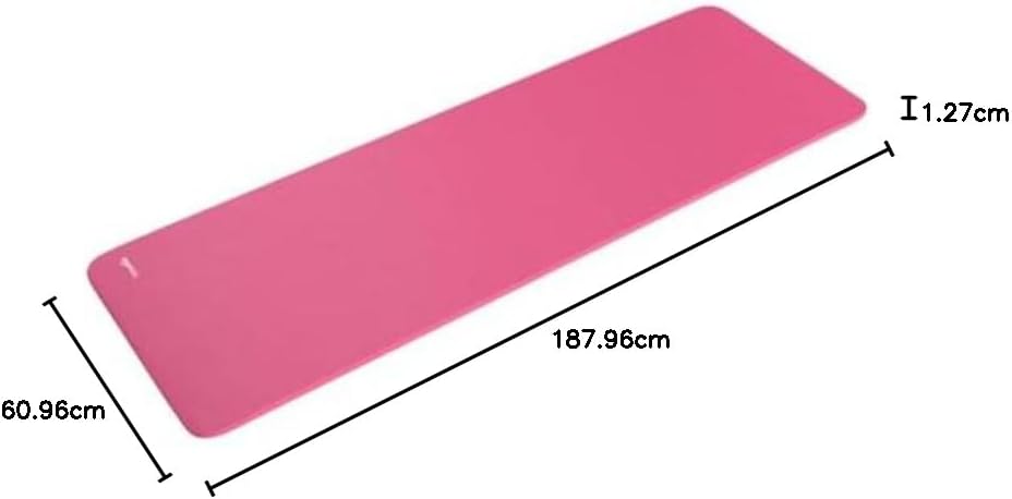 Basics 1/2 Inch Extra Thick Exercise Yoga Mat with Carrying Strap, Cushioned Support, for Fitness and Gym Workouts