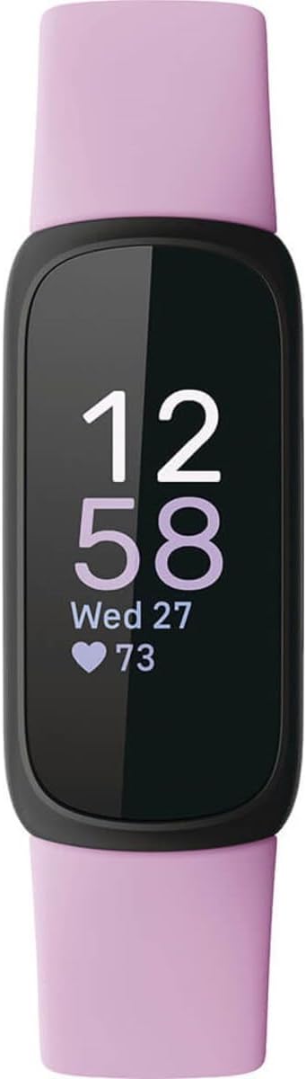 Fitbit Inspire 3 Health &-Fitness-Tracker with Stress Management, Workout Intensity, Sleep Tracking, 24/7 Heart Rate and more, Midnight Zen/Black One Size (S & L Bands Included)