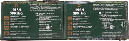 Irish Spring Bar Soap for Men, Original Clean, Smell Fresh and Clean for 12 Hours, Men Soap Bars for Washing Hands and Body, Mild for Skin, Recyclable Carton, 3.7 Ounce - 3 Count (Pack of 8)