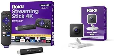 Roku Streaming Stick 4K - HDR & Dolby Vision Roku Streaming Device for TV with Voice Remote & Long-Range Wi-Fi - Free & Live TV