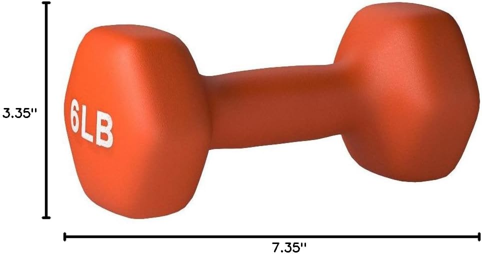 Basics Neoprene Dumbbell Hand Weights for Exercise and Muscle Toning