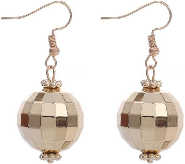Disco Ball Earrings 24mm 70'S Disco Punk Earrings for Women Jewelry