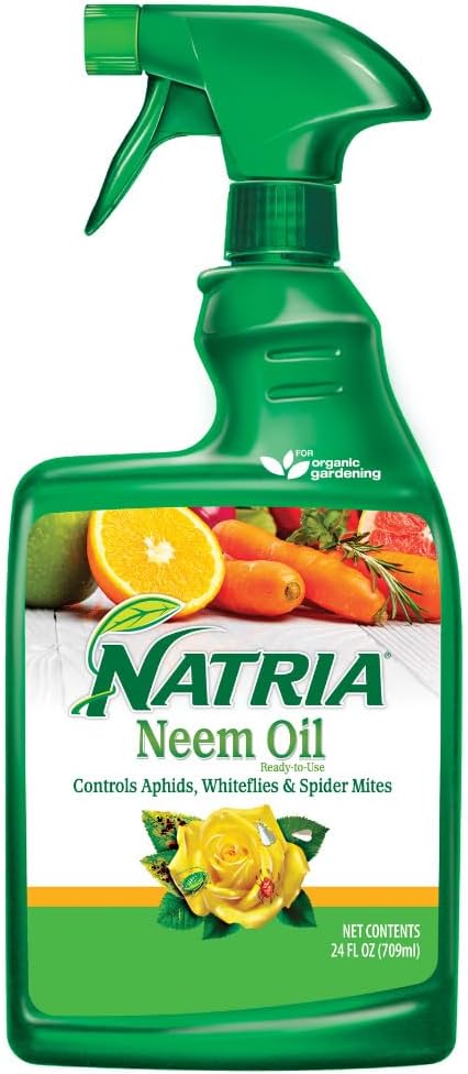 Natria Neem Oil Spray for Plants Pest Organic Disease Control, 24-Ounce, Ready-to-Use