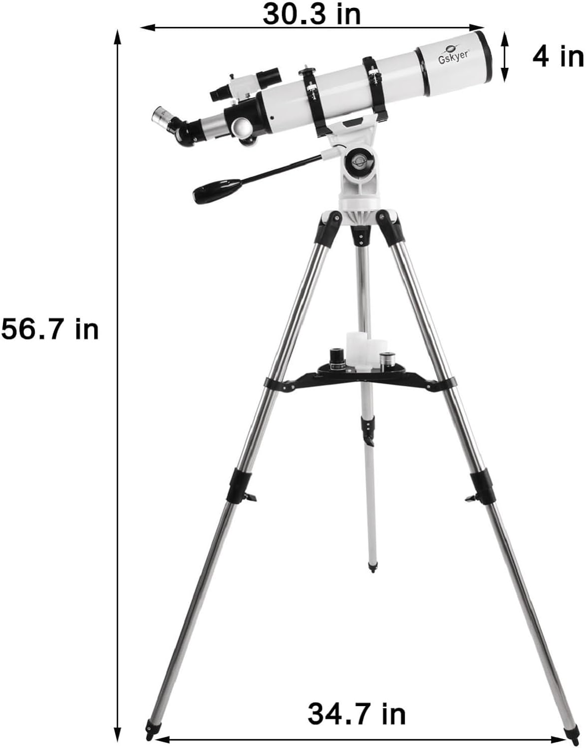 Gskyer Telescope, 70mm Aperture 400mm AZ Mount Astronomical Refracting Telescope for Kids Beginners - Travel Telescope with Carry Bag, Phone Adapter and Wireless Remote.