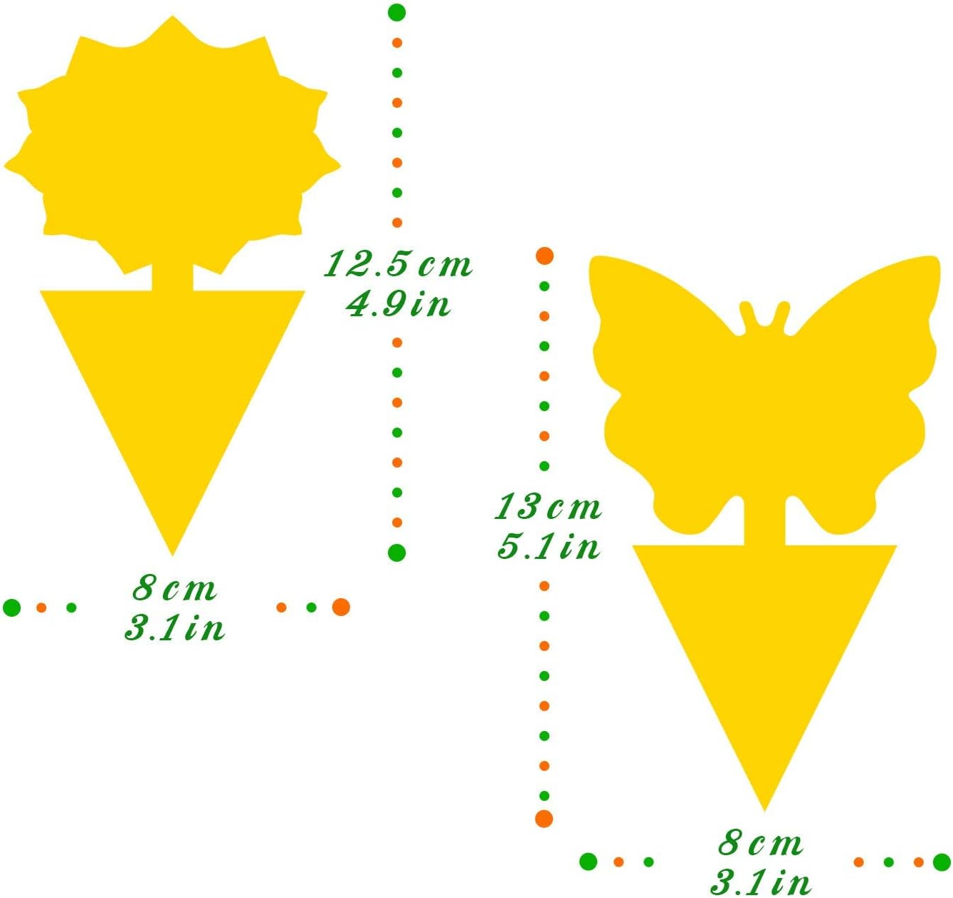 Fruit Fly Traps Fungus Gnat Traps Yellow Sticky Bug Traps 36 Pack No Harm and Odorless for Indoor Outdoor Use Protect The Plant