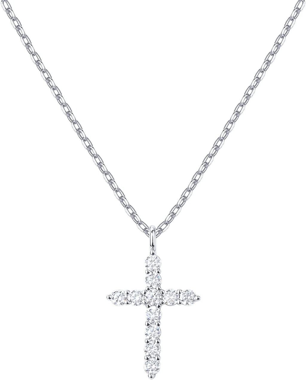 PAVOI 14K Gold Plated Cubic Zirconia Cross Necklace for Women | Cross Faith Pendant Necklaces