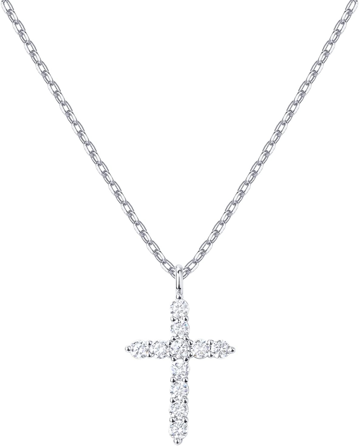PAVOI 14K Gold Plated Cubic Zirconia Cross Necklace for Women | Cross Faith Pendant Necklaces