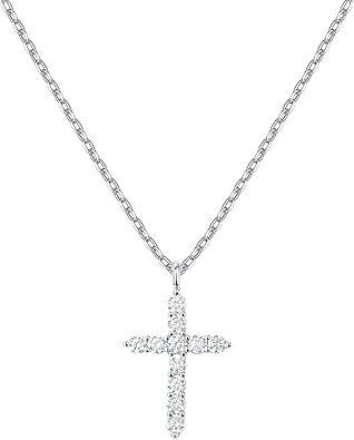 PAVOI 14K Gold Plated Cubic Zirconia Cross Necklace for Women | Cross Faith Pendant Necklaces