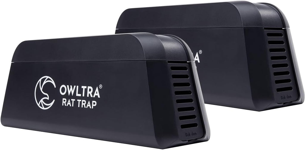 OWLTRA OW-2 Indoor Electric Mouse Trap 2 PCS, Instant Kill Rodent Zapper with Pet Safe Trigger, Black