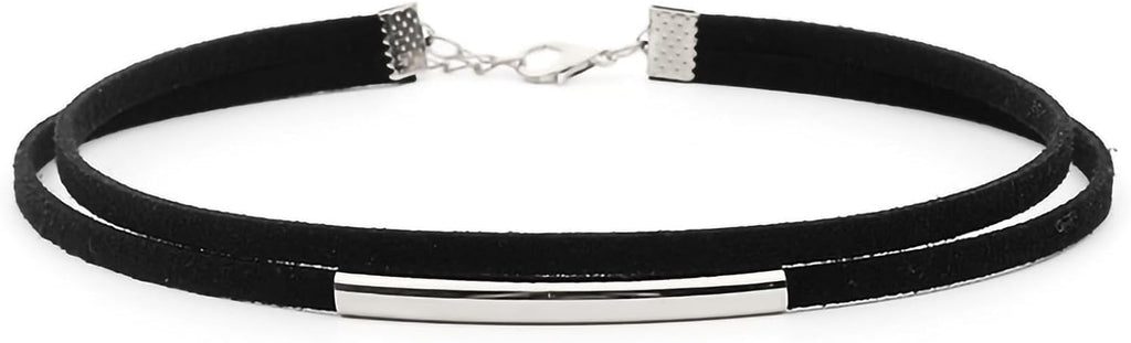 Fesciory Black Necklaces for Women, Adjustable Layered Velvet Leather Lace Collar Necklace, Goth Jewelry Gifts.