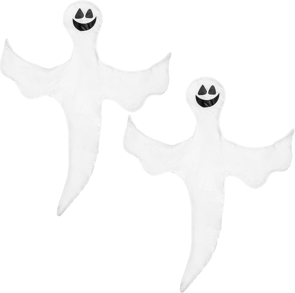 JOYIN 2 Pcs 53" Halloween Decoration Outdoor, Halloween Bendable Hanging Ghost for Lawn, Tree, Pilar Decorations, Tree Wrap Ghost Party Supplies
