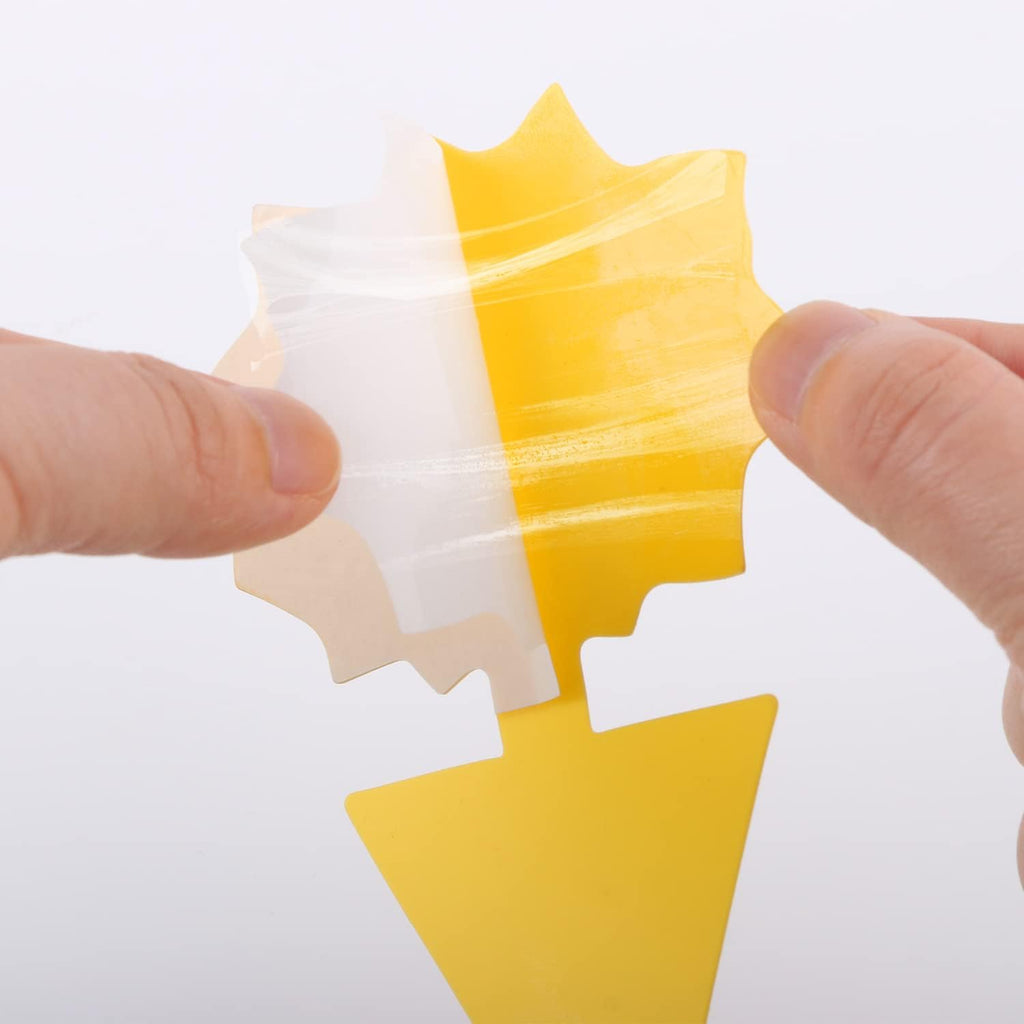 Landisun Fruit Fly Traps 48PCS Fungus Gnat-Traps for Indoor-Outdoor Yellow Fruit-Fly Sticky-Trap Plants Flying Bug Insects Traps