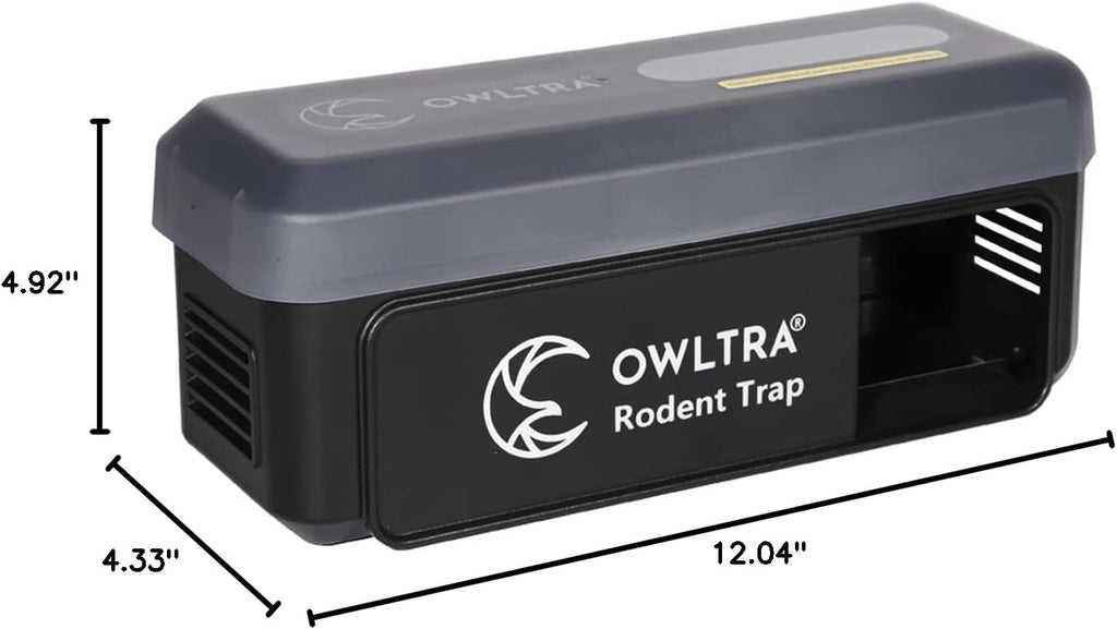 OWLTRA OW-2 Indoor Electric Mouse Trap 2 PCS, Instant Kill Rodent Zapper with Pet Safe Trigger, Black