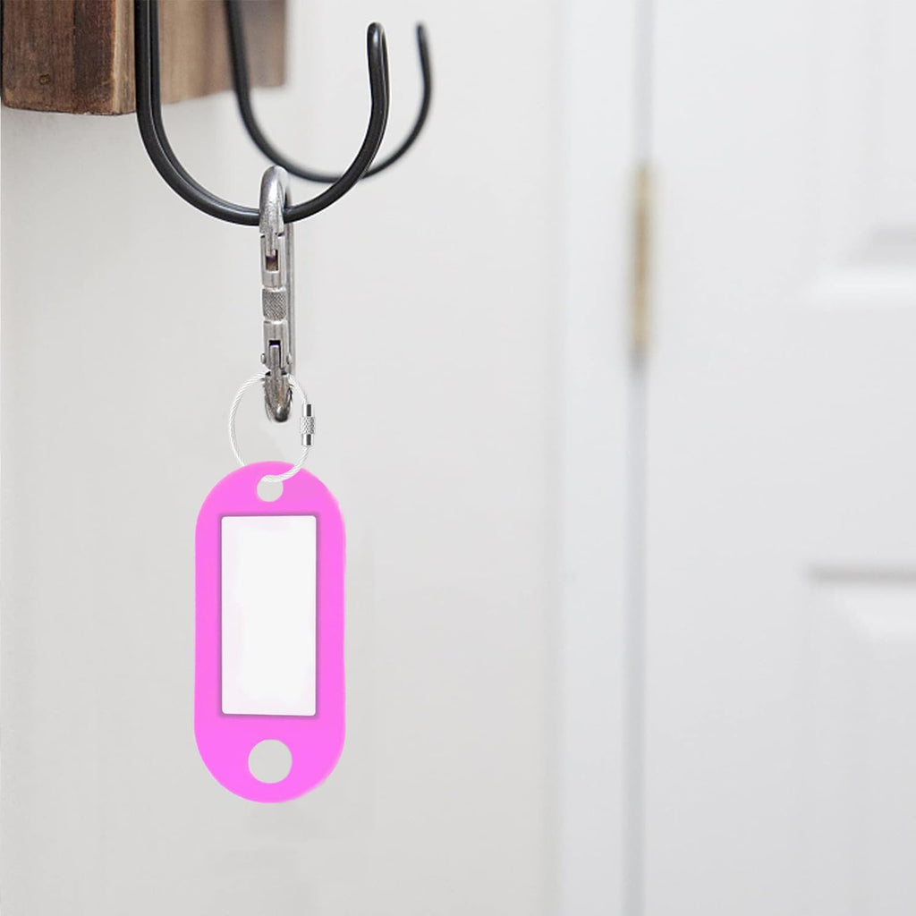 CooBigo 16 Pack Stainless Steel Loops 2mm Coated Wire Keychain Cable Large Keyrings 6 inch Key Chain for Luggage Tags, Key Tags, Keyrings, Kitchen utensils, Duster-Assorted Colors