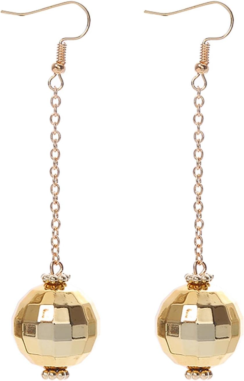 Disco Ball Earrings 24mm 70'S Disco Punk Earrings for Women Jewelry