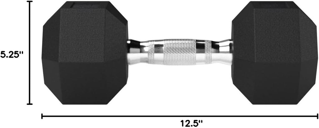 Basics Rubber Hex Dumbbell Hand Weight