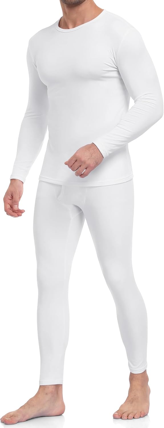 WEERTI Thermal Underwear for Men Long Johns with Fleece Lined Base Layer Men Cold Weather Top Bottom