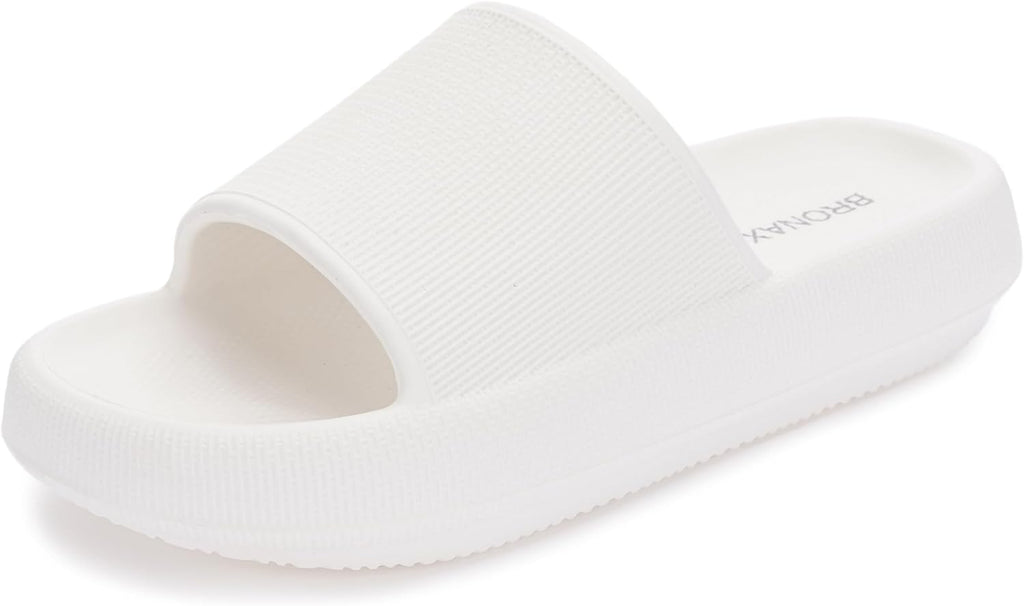 BRONAX Pillow Slippers for Women and Men | House Slides Shower Sandals | Cushioned Thick Sole
