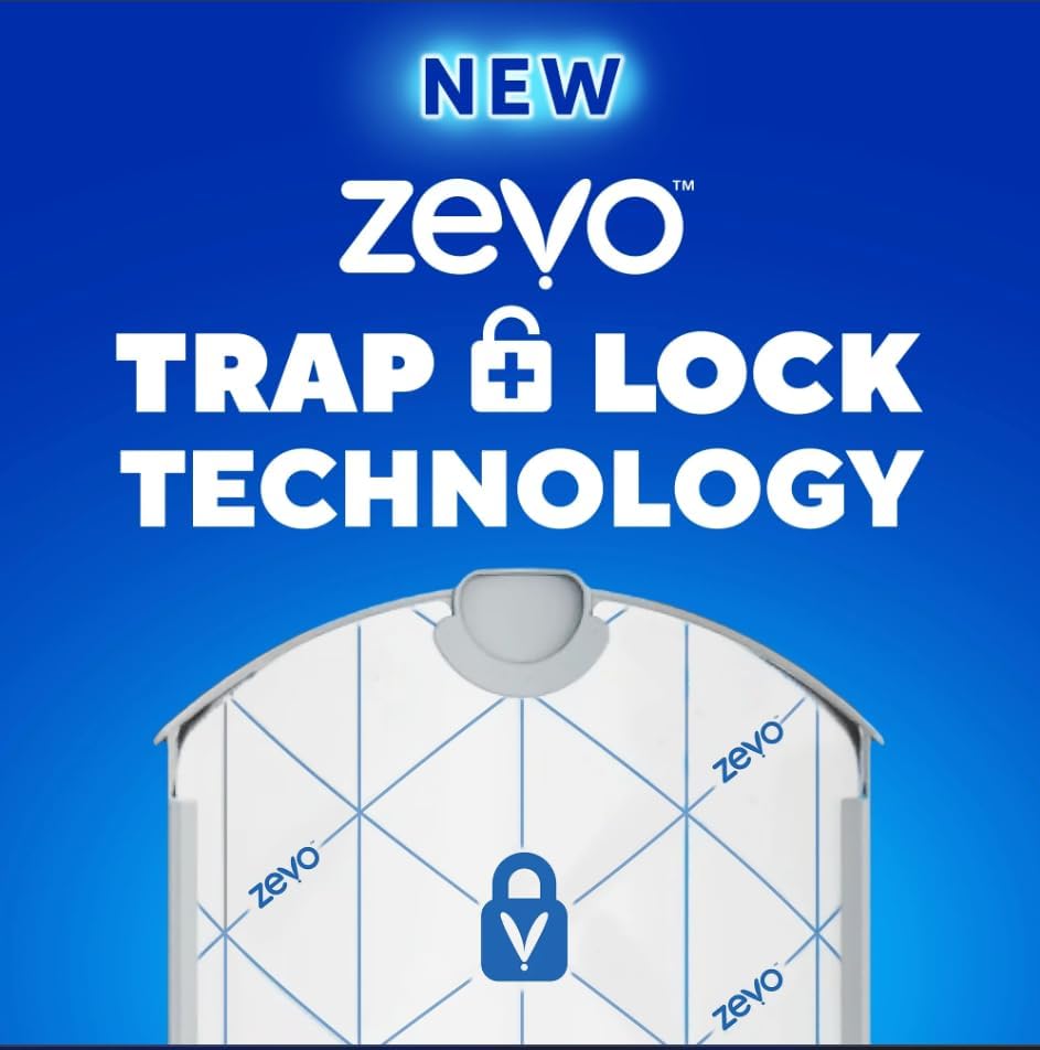 Zevo Flying Insect Trap Official Refill Cartridges - Fits Both Zevo Trap & MAX Indoor Fly Trap - Authentic Trap+Lock Technology to Catch Gnats, House & Fruit Flys (4 Official Refill Cartridges)