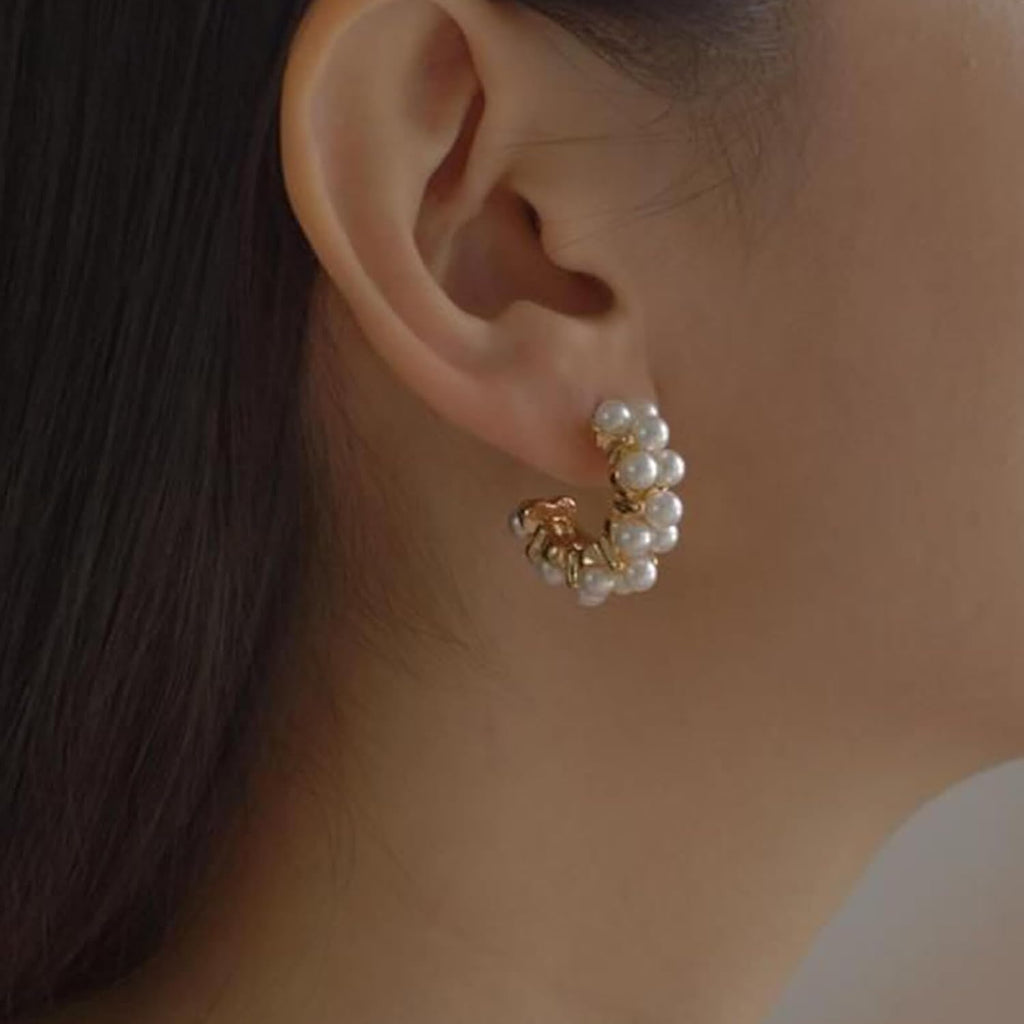 Gold Hoop Earrings Set for Women, 12 Pairs Hypoallergenic Large/Big Thin Thick Gold Hoops Earrings Loop Pack for Jewelry Gift 40mm/50mm