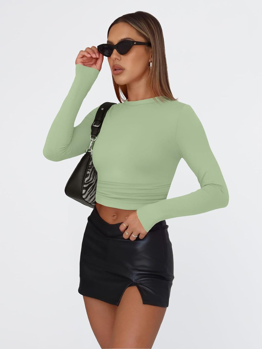 Trendy Queen Womens Long Sleeve T Shirts Fall Fashion 2025 Basic Crop Tops Going Out Outfits Y2k Clothes