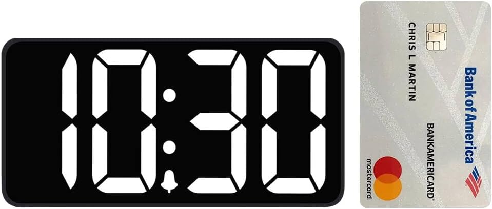 DreamSky Small Digital Alarm Clock for Bederoom, Large Big Numbers Display with Dimmer for Living Room, Electric Bedside Desk Clock with USB Charging Port, Adjustable Volume, USB-C Adapter Powered