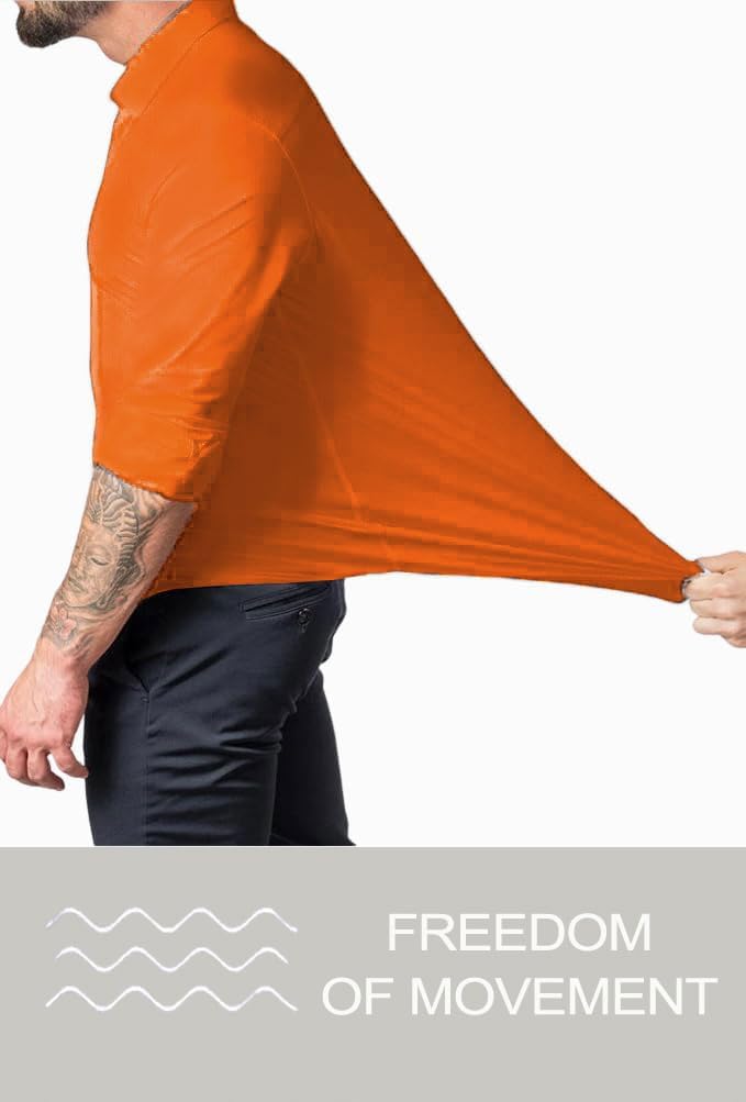 BEILU Stretch Mens Slim Fit Dress Shirts Formal Long Sleeve Button Down Shirts