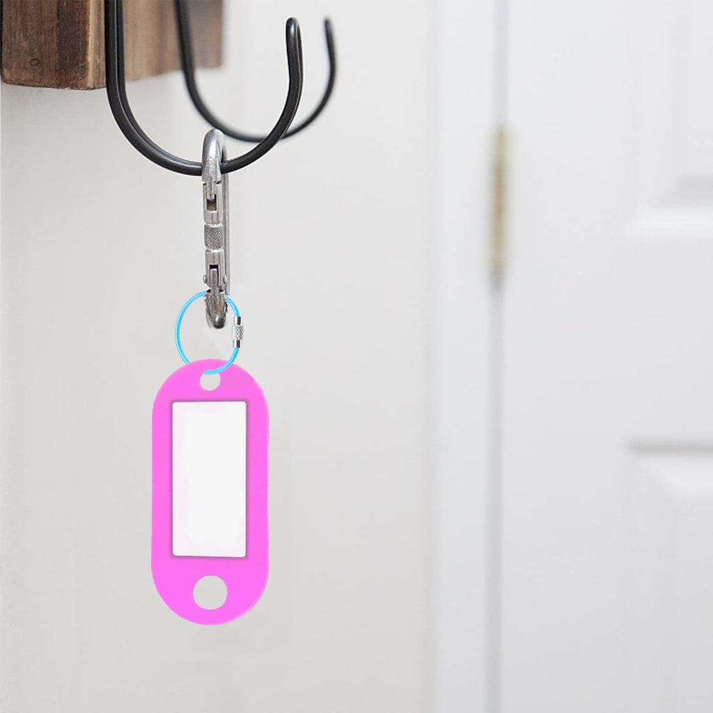 CooBigo 16 Pack Stainless Steel Loops 2mm Coated Wire Keychain Cable Large Keyrings 6 inch Key Chain for Luggage Tags, Key Tags, Keyrings, Kitchen utensils, Duster-Assorted Colors