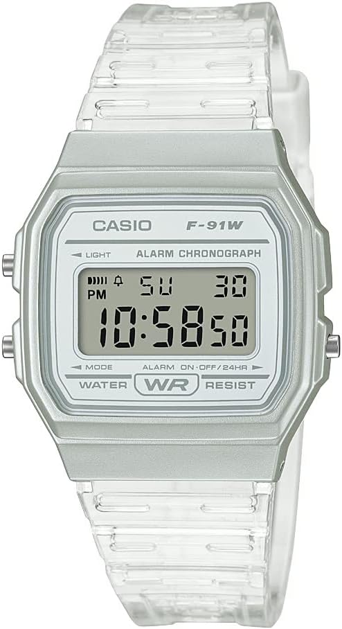 Casio F91W Series | Digital Watch | Water Resistant | LED Light | 1/100 SEC Stopwatch | Regular Time Keeping (HR, Min, SEC, PM, Date, Day) | Daily Alarm | Lightweight | 7 Year Battery