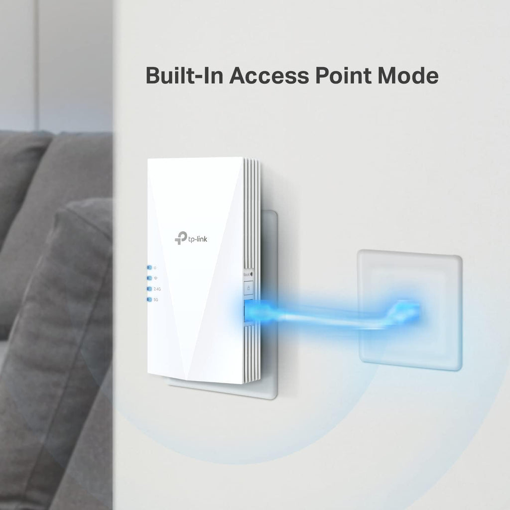 TP-Link AC1900 WiFi Range Extender RE550 | Dual-Band Wireless Repeater Amplifier w/Gigabit Ethernet Port | Up to 2200 Sq. Ft., 32 Devices | Internet Signal Booster | APP Setup | EasyMesh Compatible