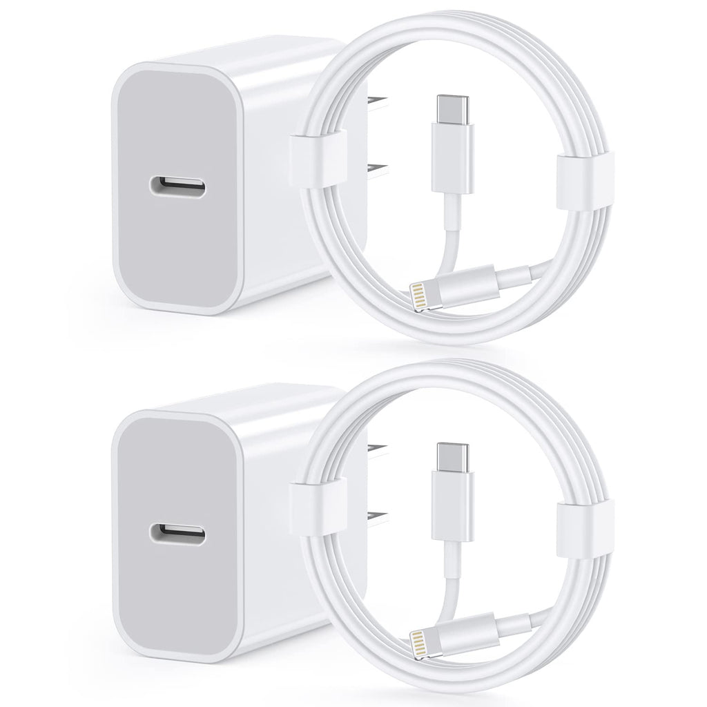 Fast iPhone Charger, iPhone Charger Fast Charging 2Pack Quick Chargers 6ft Long USB C to Lightning Cable Quick Charging Cord USB Charge Block Adapter for iPhone 14 Plus/14 ProMax/13 Mini 12/11/XS/iPad