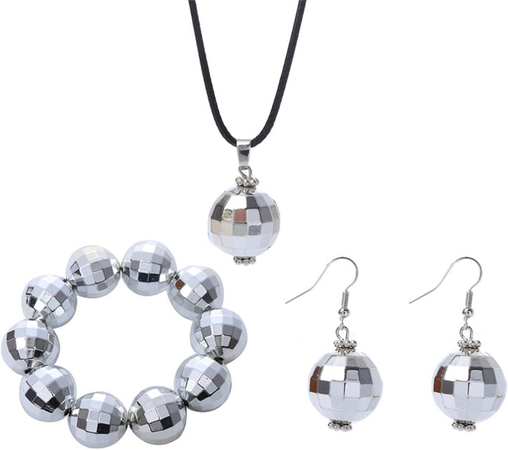 Disco Ball Earrings 24mm 70'S Disco Punk Earrings for Women Jewelry