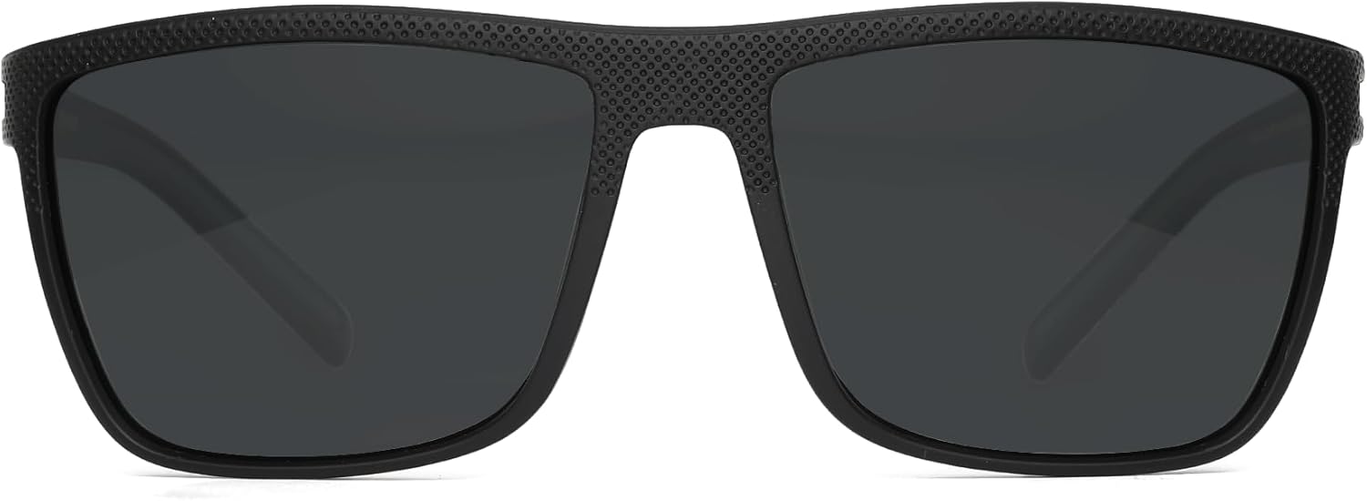 ZENOTTIC Polarized Sunglasses for Men Lightweight TR90 Frame UV400 Protection Square Sun Glasses