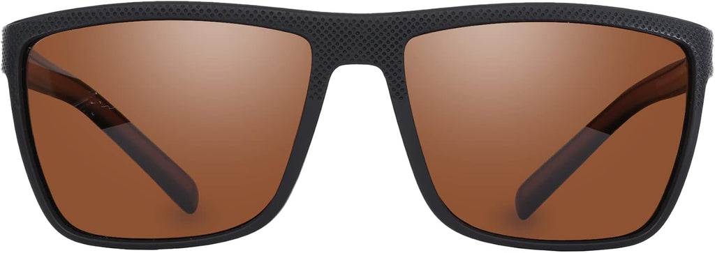 ZENOTTIC Polarized Sunglasses for Men Lightweight TR90 Frame UV400 Protection Square Sun Glasses