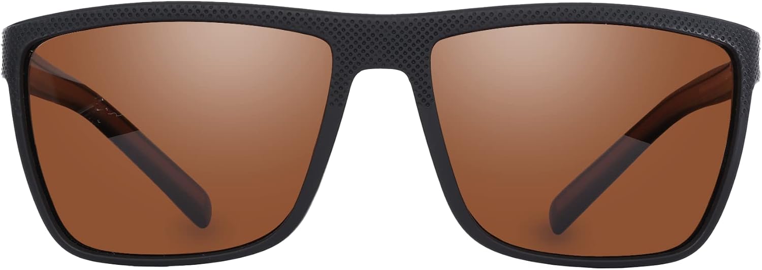 ZENOTTIC Polarized Sunglasses for Men Lightweight TR90 Frame UV400 Protection Square Sun Glasses