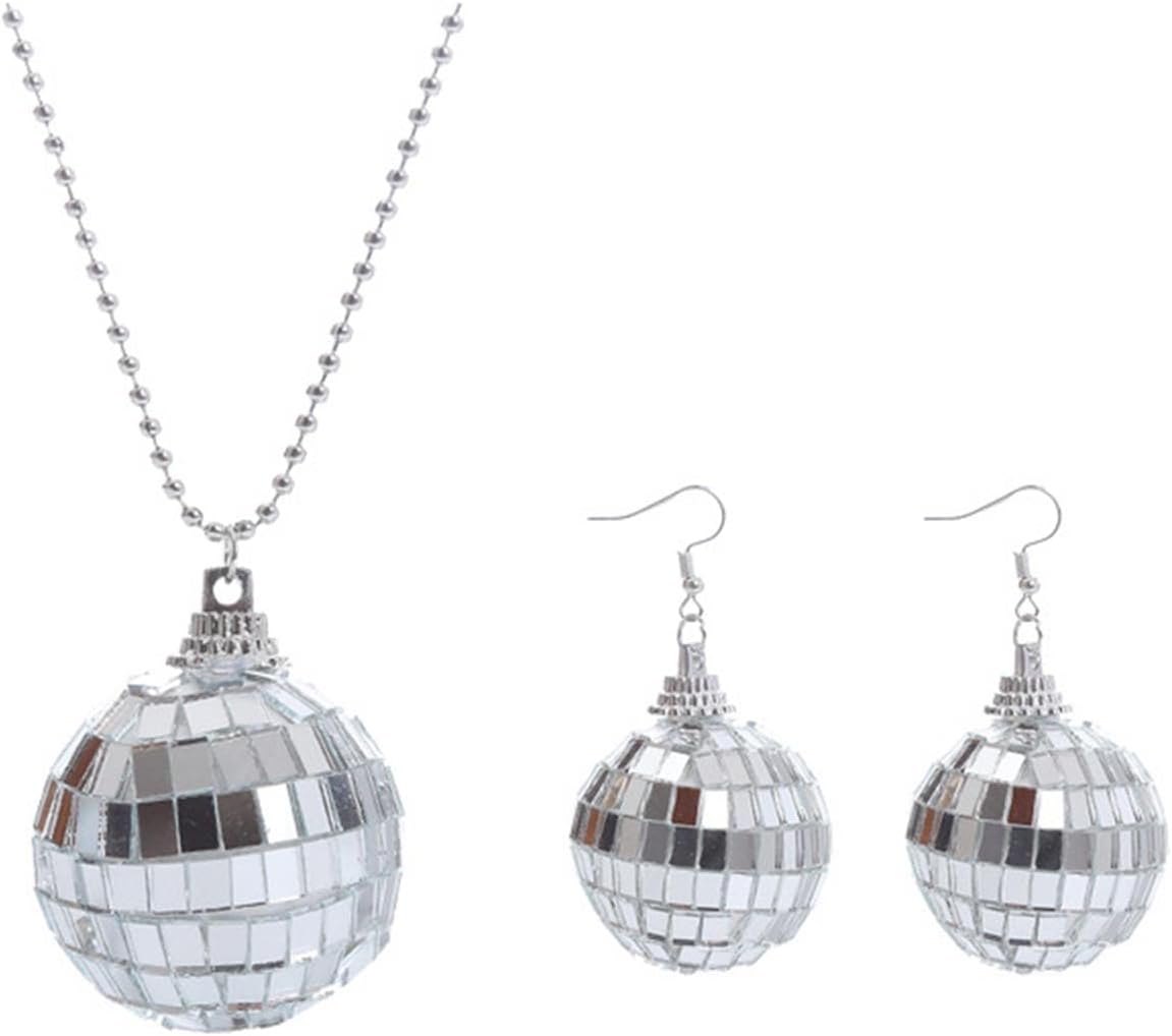 Disco Ball Earrings 24mm 70'S Disco Punk Earrings for Women Jewelry