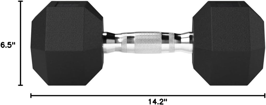 Basics Rubber Hex Dumbbell Hand Weight