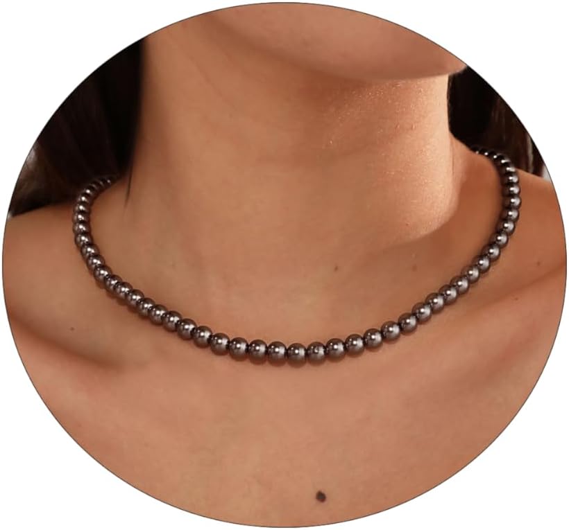 Dainty Pearl Pendant Necklaces for Women 14K Gold Plated Handmade Layered Pearl Chain Necklace Delicate Layered Pearl Necklace Everyday Jewelry Gift