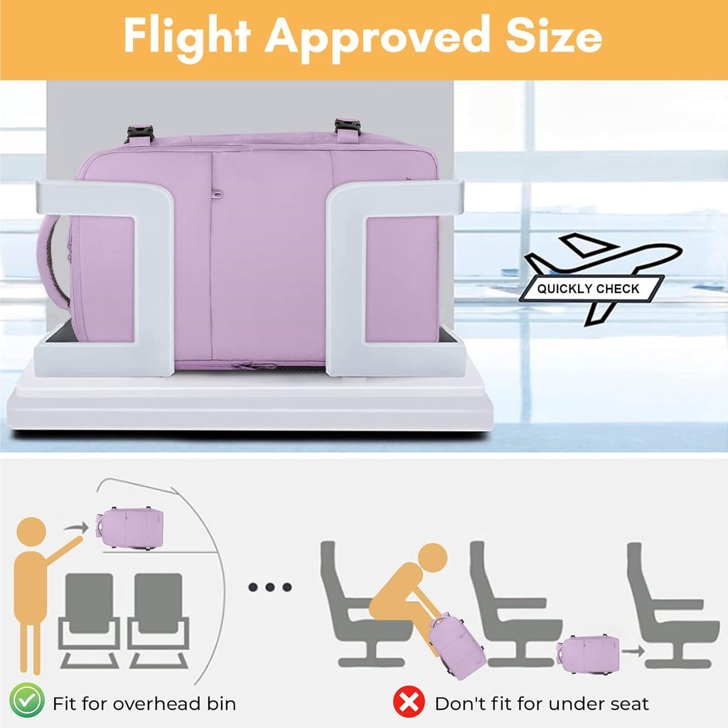 Taygeer Travel Backpack for Women, Carry On Backpack with USB Charging Port & Shoe Pouch, TSA 15.6inch Laptop Mochila Flight Approved, Nurse Bag Casual Daypack for Weekender Business Hiking, Pink