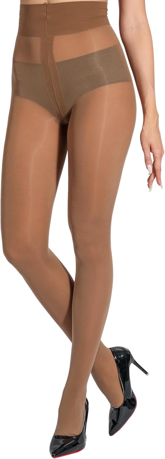 Unbelievable Durability Tights, Rip Resistant Pantyhose, 40D Semi Sheer High Waist T-Crotch Strong Tights for Women