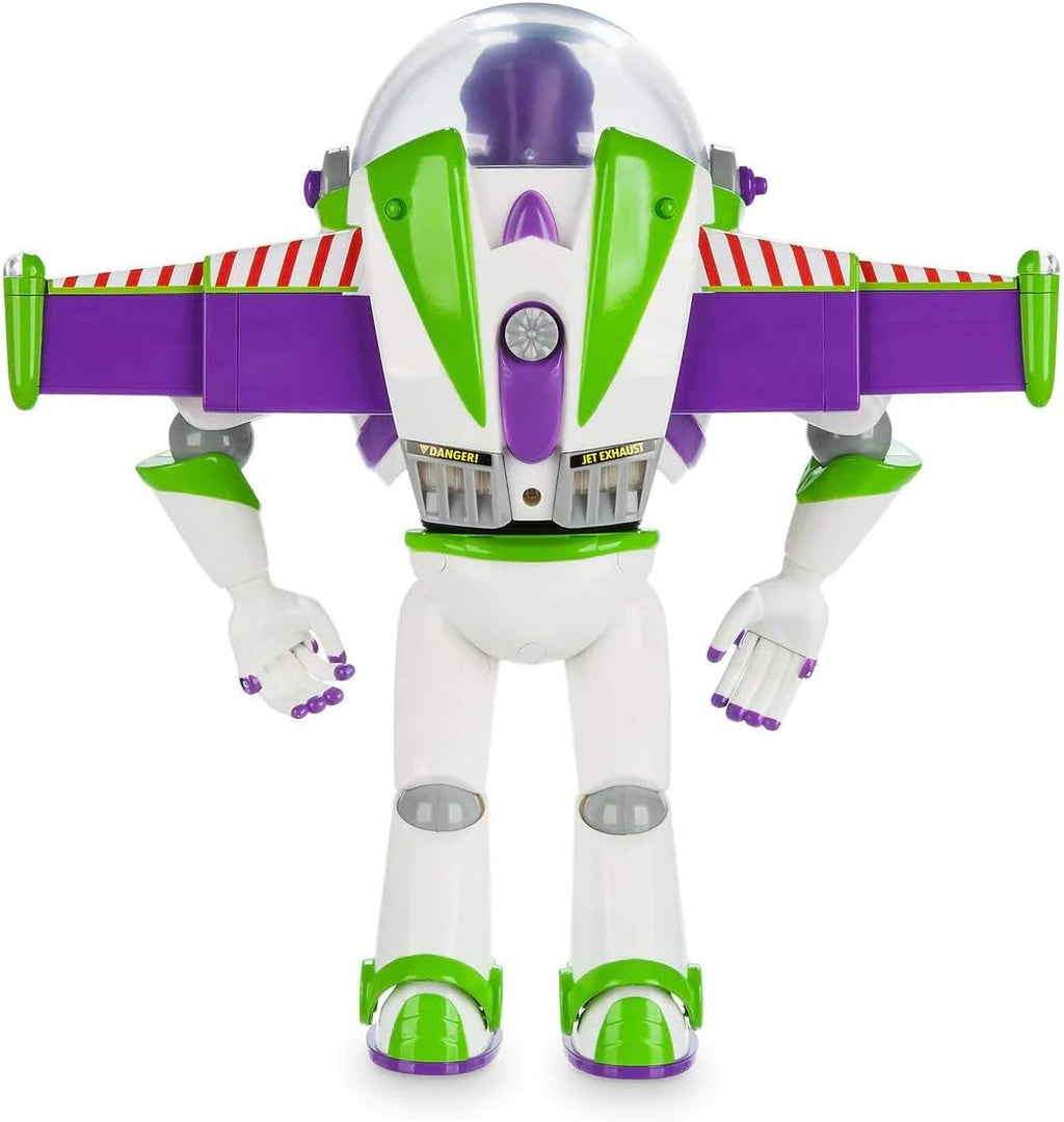Disney Store Official Buzz Lightyear Interactive Talking Action Figure from Toy Story, Features 10+ English Phrases, Interacts with Other Figures and Toys
