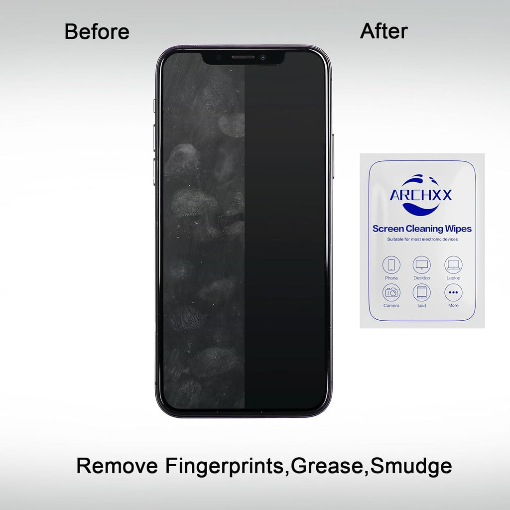 Screen Wipes for Electronics, 120 Count 6"x6" Pre-Moistened Screen Cleaner for Screens, Computer,Laptop,Tablet,Phone,Monitor,Car Screen Cleaner, Lens Wipes Individually Wrapped