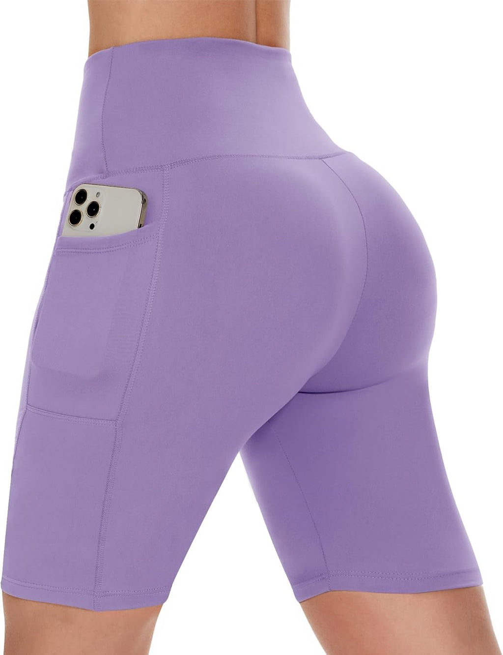 CAMPSNAIL Biker Shorts Women with Pockets - 3"/5"/8" High Waisted Workout Spandex Tummy Control Gym Running Yoga Shorts