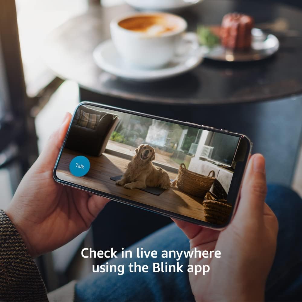 Blink Mini - Compact indoor plug-in smart security camera, 1080p HD video, night vision, motion detection, two-way audio, easy set up, Works with Alexa – 2 cameras (White)