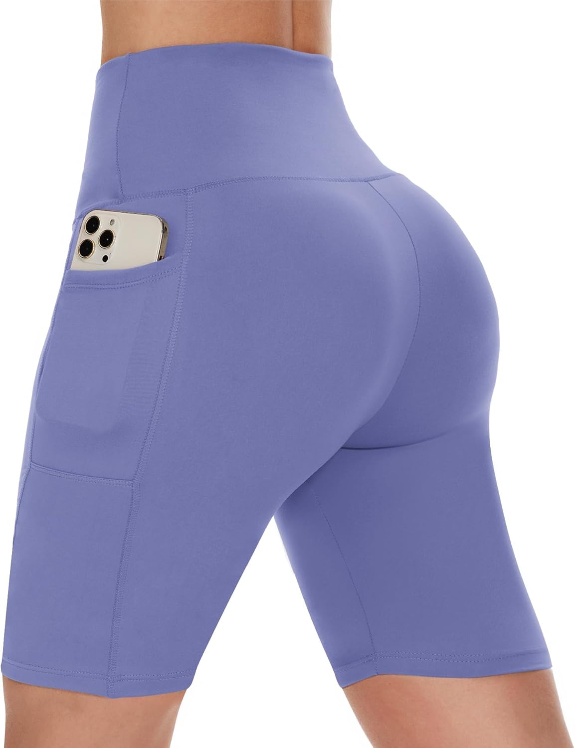 CAMPSNAIL Biker Shorts Women with Pockets - 3"/5"/8" High Waisted Workout Spandex Tummy Control Gym Running Yoga Shorts