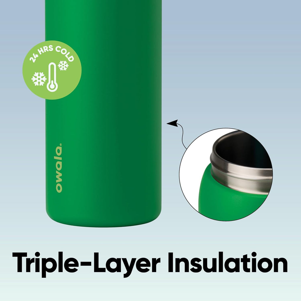 Owala FreeSip Insulated Stainless Steel Water Bottle with Straw, BPA-Free Sports Water Bottle, Great for Travel, 24 Oz, Denim